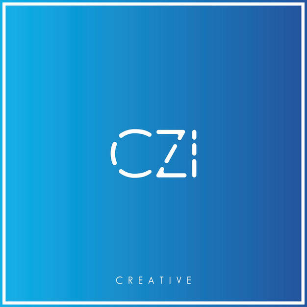 CZI Premium Vector último diseño de logotipo Diseño creativo de logotipo Ilustración vectorial Logotipo mínimo Monograma