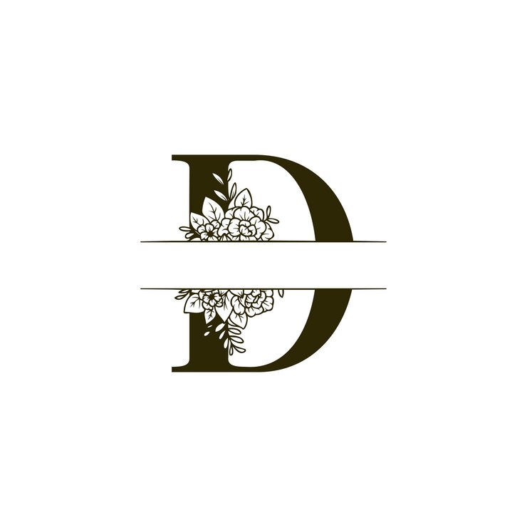 D abstracto creativo iniciales modernas letras monograma logotipo de marca de lujo
