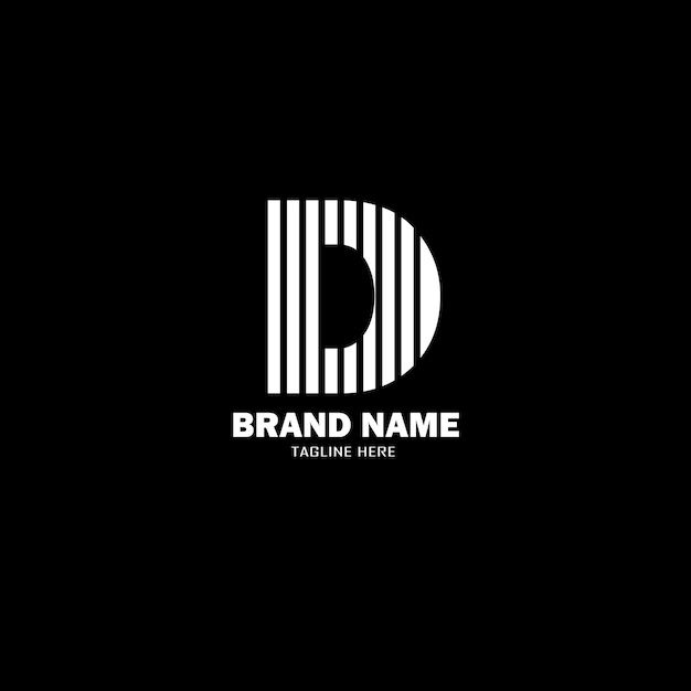D Abstracto Diseño de logotipo de monograma Vector de plantilla único