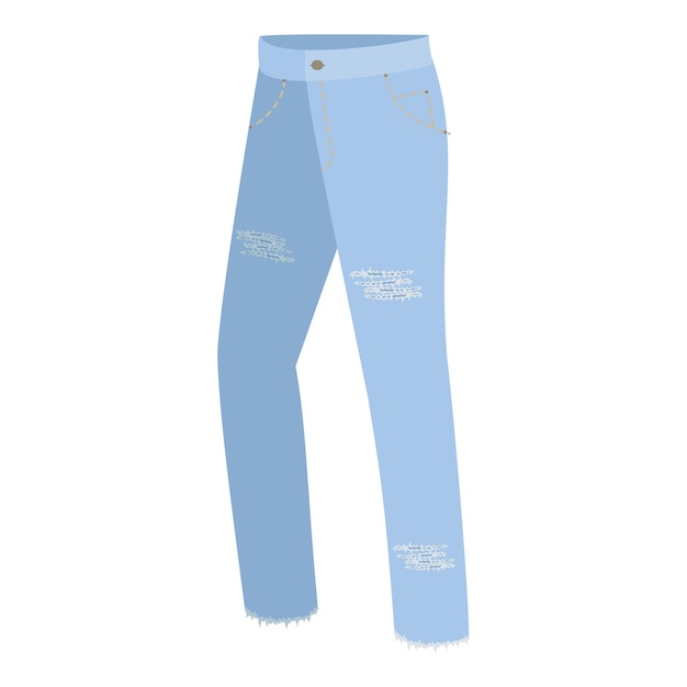 D conjunto de vectores planos isométricos de estilos de vaqueros y pantalones de moda