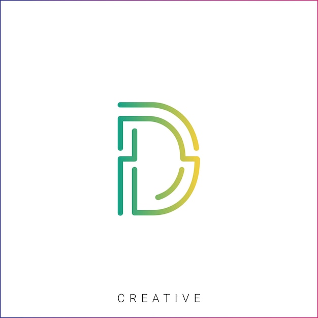 D Diseño creativo de logotipo Branding Diseño de logotipo Ilustración vectorial Diseño de íconos Diseño de monogramas