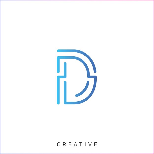 D Diseño creativo de logotipo Branding Diseño de logotipo Ilustración vectorial Diseño de íconos Diseño de monogramas