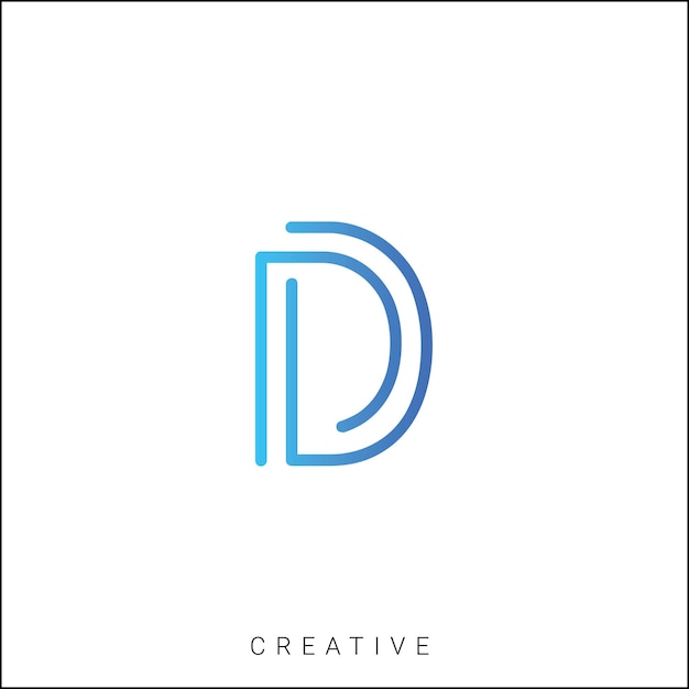 D Diseño creativo del logotipo Diseño mínimo del logotipo Diseño clásico Vector último diseño del logotipo Monograma