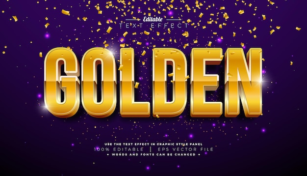 d Diseño de efectos de texto dorado efecto gráfico vectorial editable y escalable con tipografía dorado