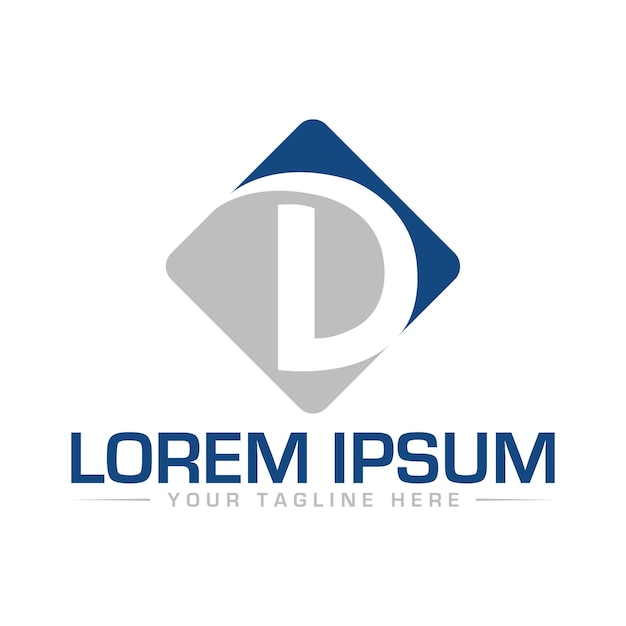 D Diseño de letras del logotipo Único y creativo D Diseño del logotipo