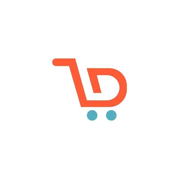 D Diseño del logotipo del carrito de compras premium Earth Shohag