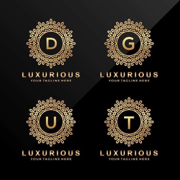 D, g, u, t logotipo de carta de lujo