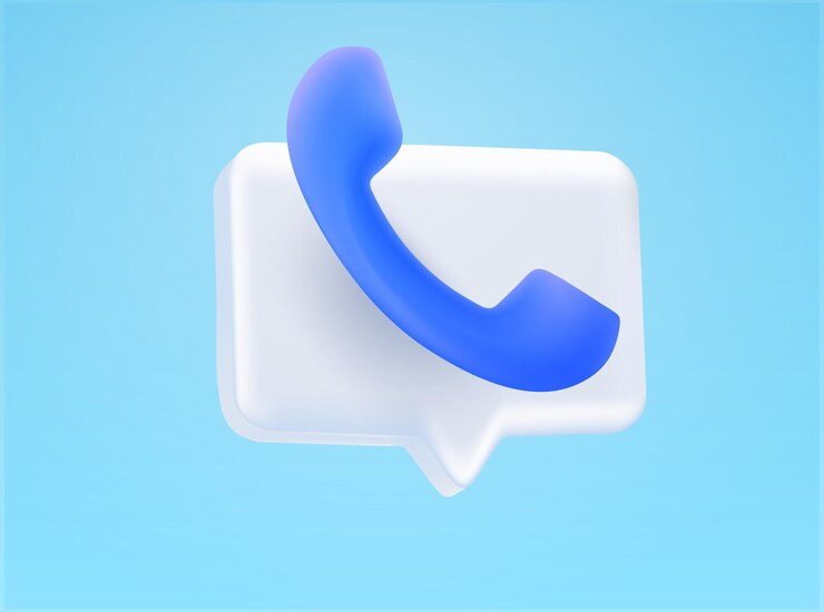 Vector d icona de teléfono de llamada renderizada en el cuadro de chat aislada en el fondo d símbolo de llamada y mensaje