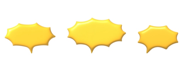 D icono de explosión de burbujas de discurso cuadro de texto burbuja de chat blanca en las redes sociales de fondo transparente