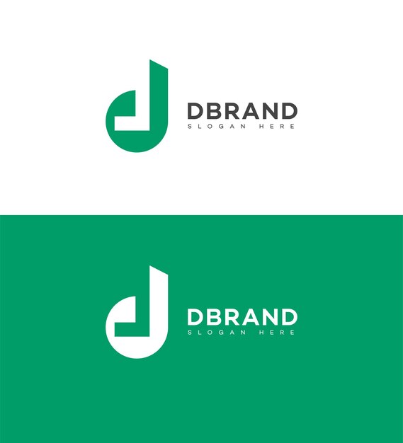 D Iconos de letras de la identidad de la marca D plantilla de símbolos de señales de letras