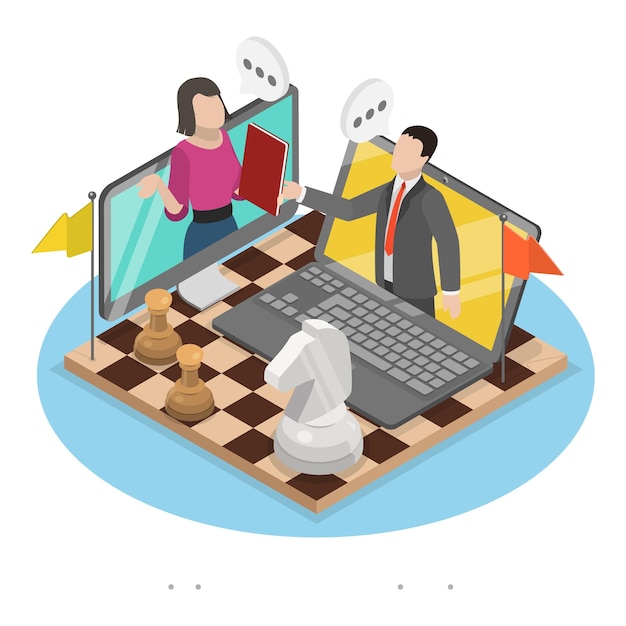 D Ilustración isométrica de vector plano de la profesión diplomática negociación y solución de conflictos