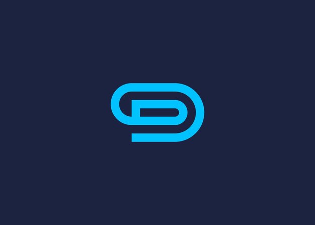d letra con clip logotipo icono diseño modelo de diseño vectorial inspiración