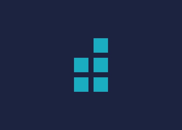 d letra píxel diseño de icono de logotipo de diseño vectorial inspiración de plantilla de diseño