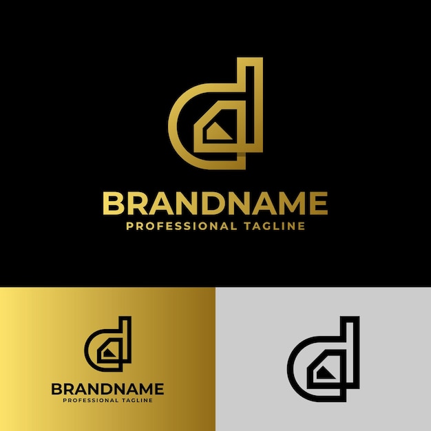 D Letrero minúsculo Diamond Logotipo adecuado para negocios relacionados con Diamond y con la inicial D