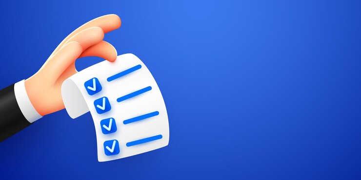 Vector d lista de comprobación de retención a mano