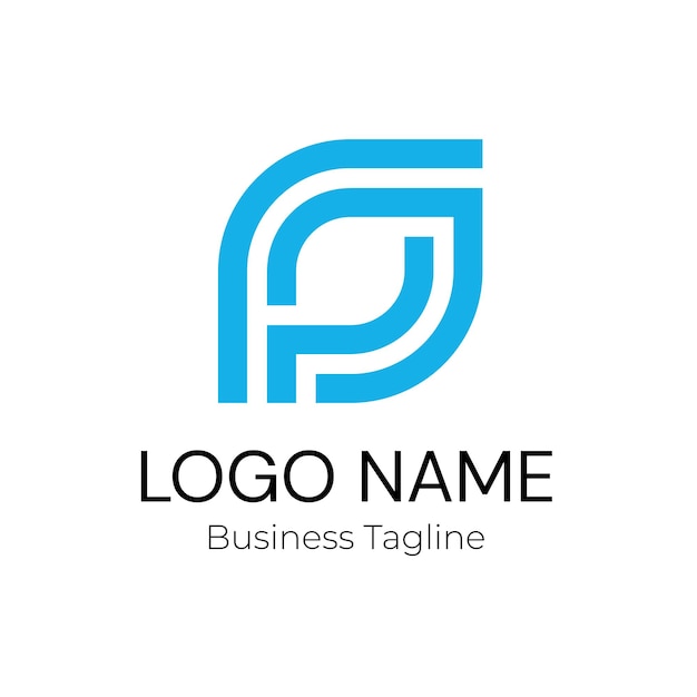 D Logotipo de la marca de la empresa