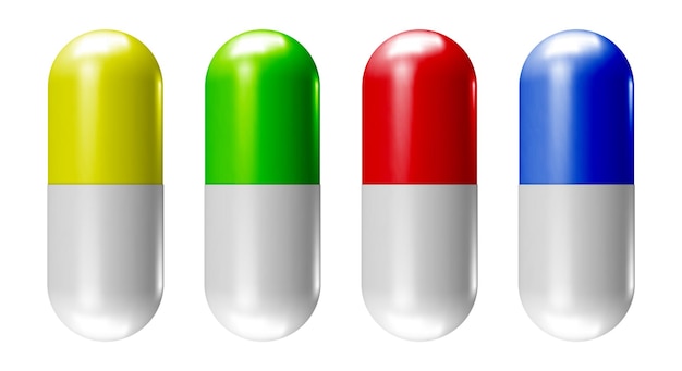 d modelo vectorial realista de diseño de conjuntos de pastillas médicas de cápsulas de pastillas para maquetas gráficas