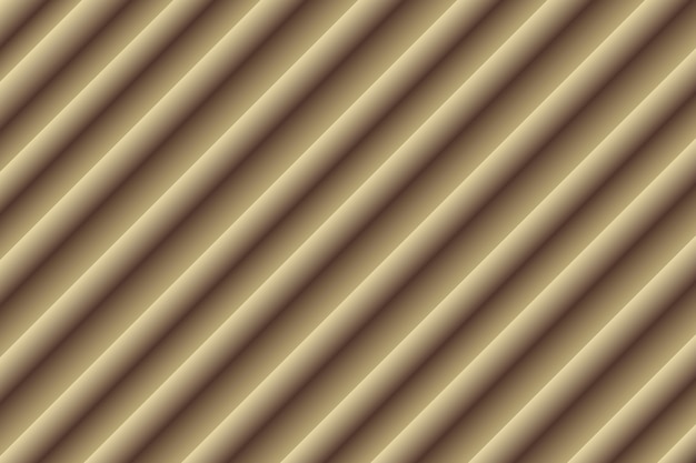 D patrón vectorial volumétrico de fondo a rayas con rayas doradas