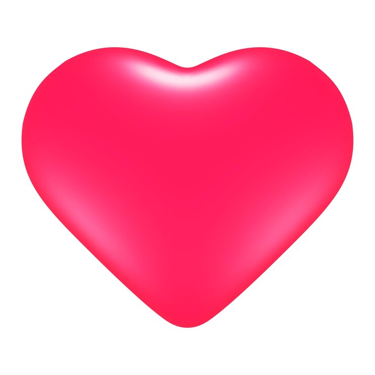 Vector d vector corazón rosado brillante