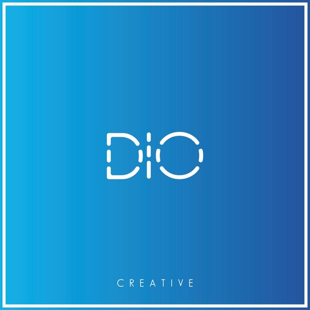 D vector premium último diseño de logotipo diseño creativo de logotipo ilustración vectorial logotipo mínimo monograma