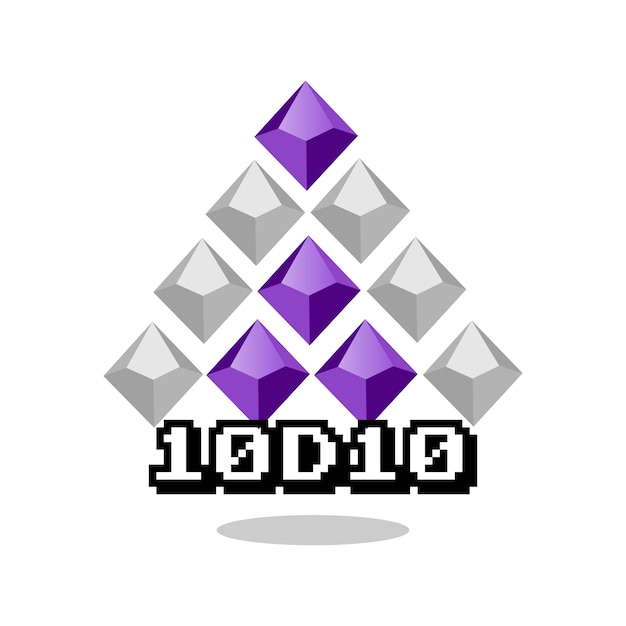 d10 dados hermoso diseño de logotipo