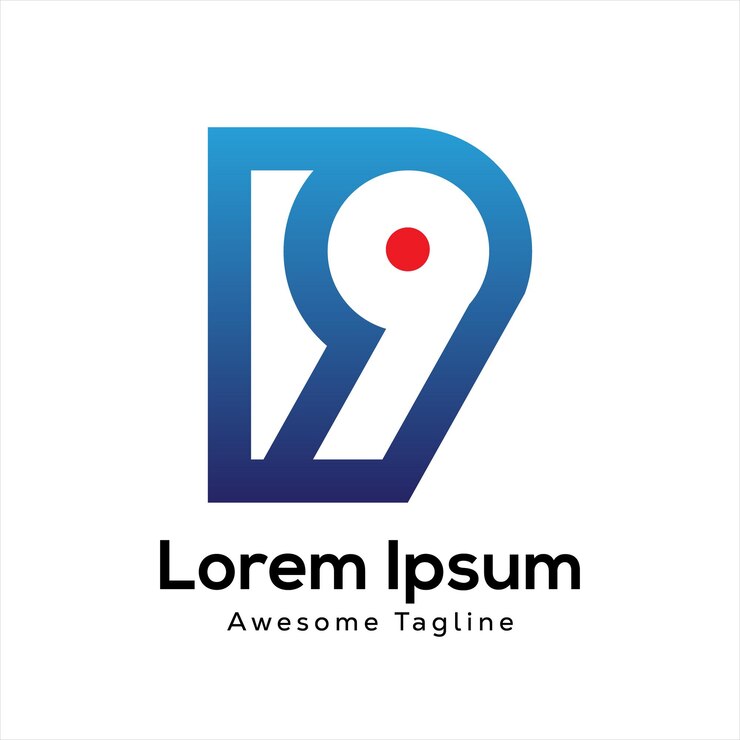 Vector d9 or i9 creative logo design icon