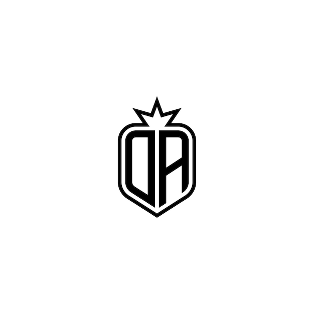 DA monograma logotipo diseño carta texto nombre símbolo monocromo logotipo alfabeto carácter simple logotipo