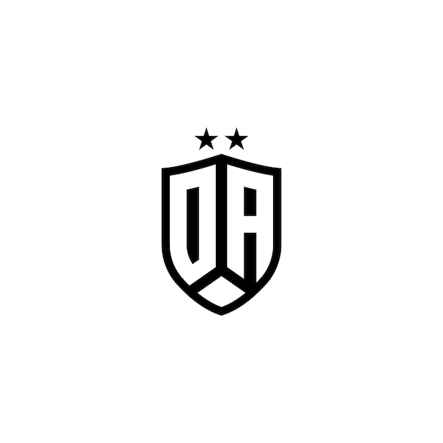 DA monograma logotipo diseño carta texto nombre símbolo monocromo logotipo alfabeto carácter simple logotipo