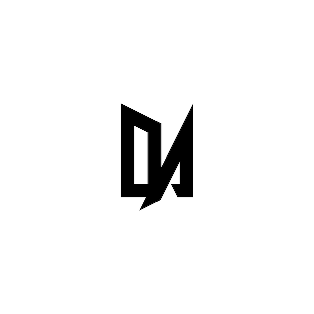 DA monograma logotipo diseño carta texto nombre símbolo monocromo logotipo alfabeto carácter simple logotipo