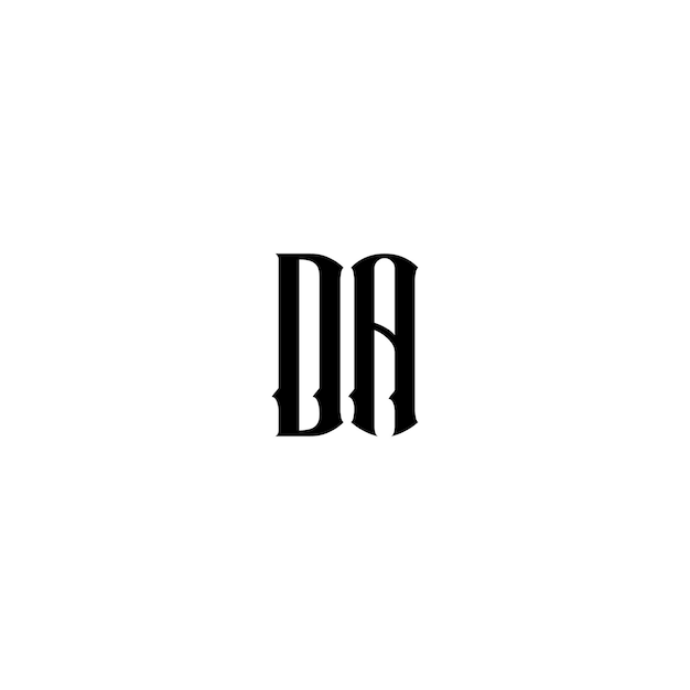 DA monograma logotipo diseño carta texto nombre símbolo monocromo logotipo alfabeto carácter simple logotipo