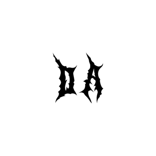 DA monograma logotipo diseño carta texto nombre símbolo monocromo logotipo alfabeto carácter simple logotipo