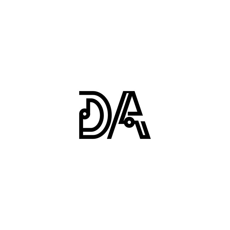 Vector da monograma logotipo diseño carta texto nombre símbolo monocromo logotipo alfabeto carácter simple logotipo