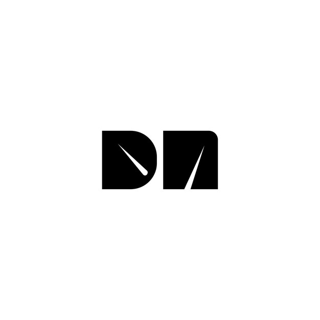 DA monograma logotipo diseño carta texto nombre símbolo monocromo logotipo alfabeto carácter simple logotipo