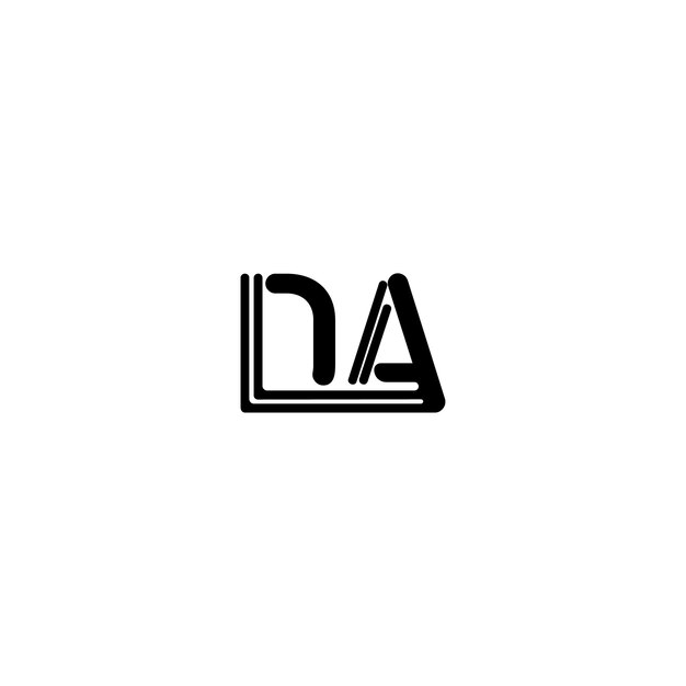 DA monograma logotipo diseño carta texto nombre símbolo monocromo logotipo alfabeto carácter simple logotipo