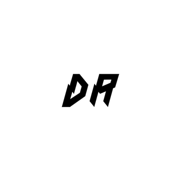 DA monograma logotipo diseño carta texto nombre símbolo monocromo logotipo alfabeto carácter simple logotipo