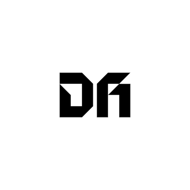DA monograma logotipo diseño carta texto nombre símbolo monocromo logotipo alfabeto carácter simple logotipo