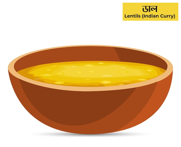 Daal, legumbres o lentejas en Wooden Bowl