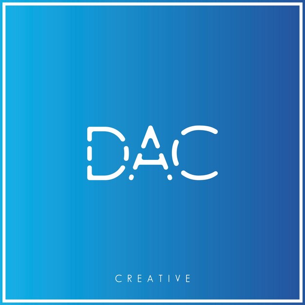DAC Premium Vector último diseño de logotipo Diseño creativo de logotipo Ilustración vectorial Logotipo mínimo Monograma