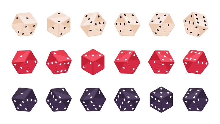 Vector dados de juego casino isométrico juego cubo piezas juegos de mesa dados backgammon y juego de póquer dados 3d vector ilustración conjunto