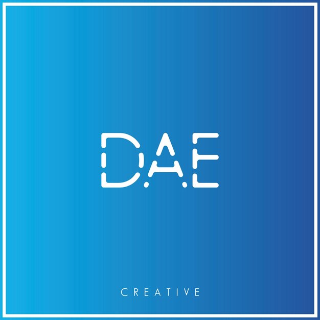 DAE Premium Vector último diseño de logotipo Diseño creativo de logotipo Ilustración vectorial Logotipo mínimo Monograma