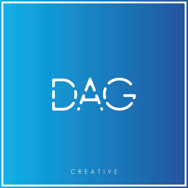 DAG Premium Vector último diseño de logotipo Diseño creativo de logotipo Ilustración vectorial Logotipo mínimo Monograma
