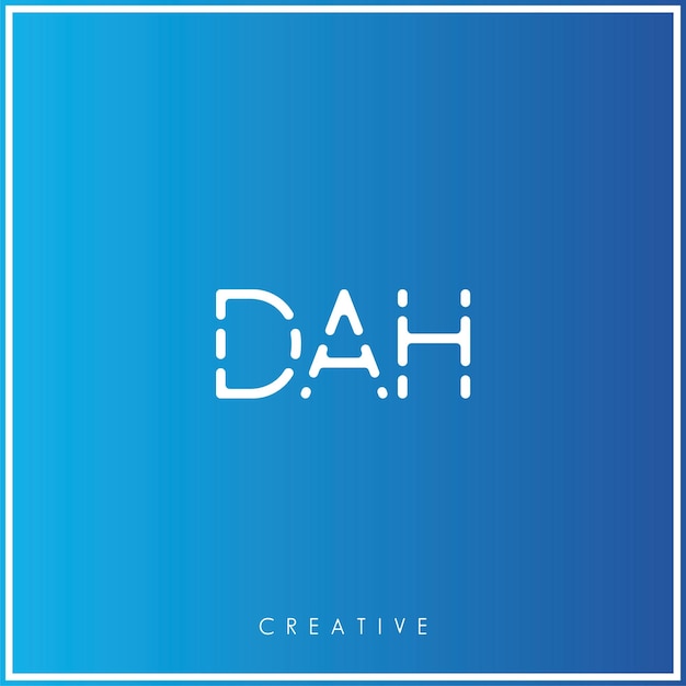 DAH Premium Vector último diseño de logotipo Diseño creativo de logotipo Ilustración vectorial Logotipo mínimo Monograma