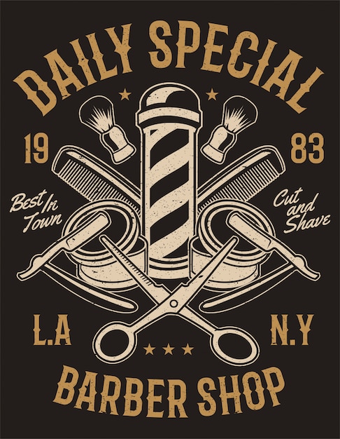 Vector daily special barber shop