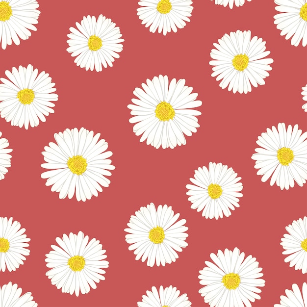 Daisy Seamless en fondo rojo