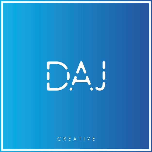 DAJ Premium Vector último diseño de logotipo Diseño creativo de logotipo Ilustración vectorial Logotipo mínimo Monograma