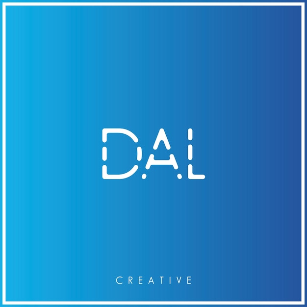 DAL Premium Vector último diseño de logotipo Diseño creativo de logotipo Ilustración vectorial Logotipo mínimo Monograma
