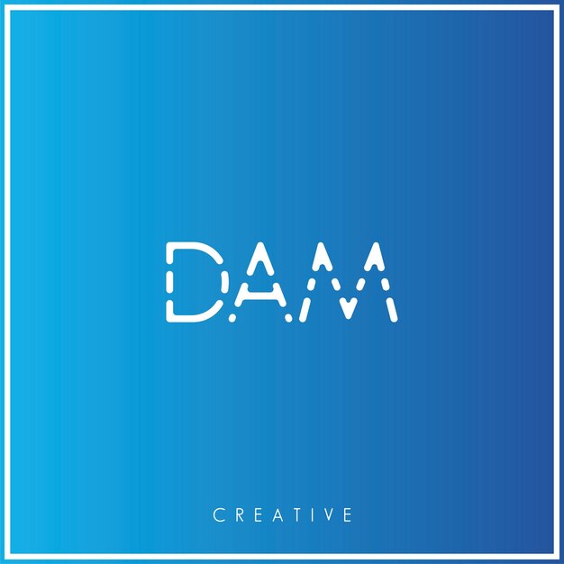 DAM Premium Vector último diseño de logotipo Diseño creativo de logotipo Ilustración vectorial Logotipo mínimo Monograma