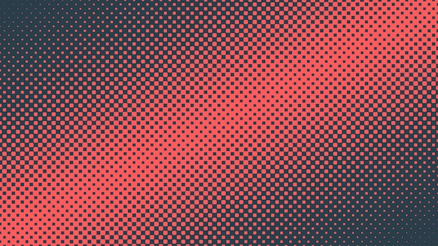 Damas Patrón de medio tono Vector borde inclinado rojo azul fondo abstracto