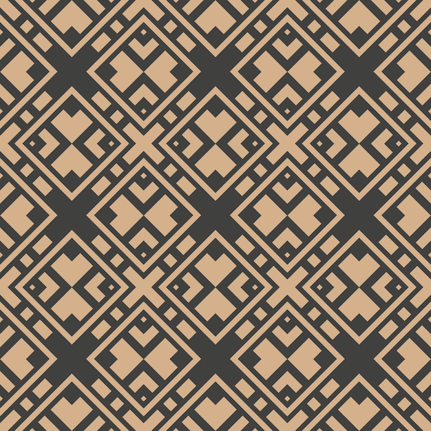 Damasco sin fisuras patrón retro fondo geometría comprobar caleidoscopio de marco cruzado cuadrado.