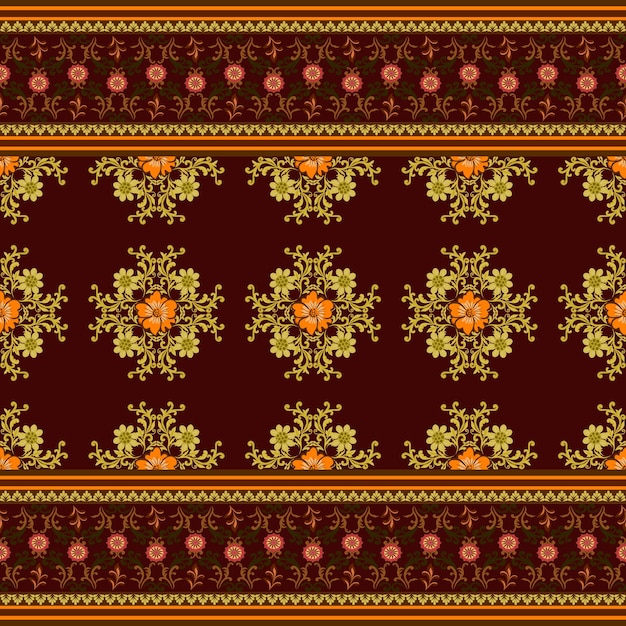 Damasco patrón vectorial sin costuras elementos de paisley vintage motivos tradicionales turcos